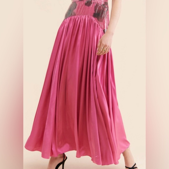 ANTHROPOLOGIE Hutch Sequin Floral Maxi Dress - Picture 5 of 14